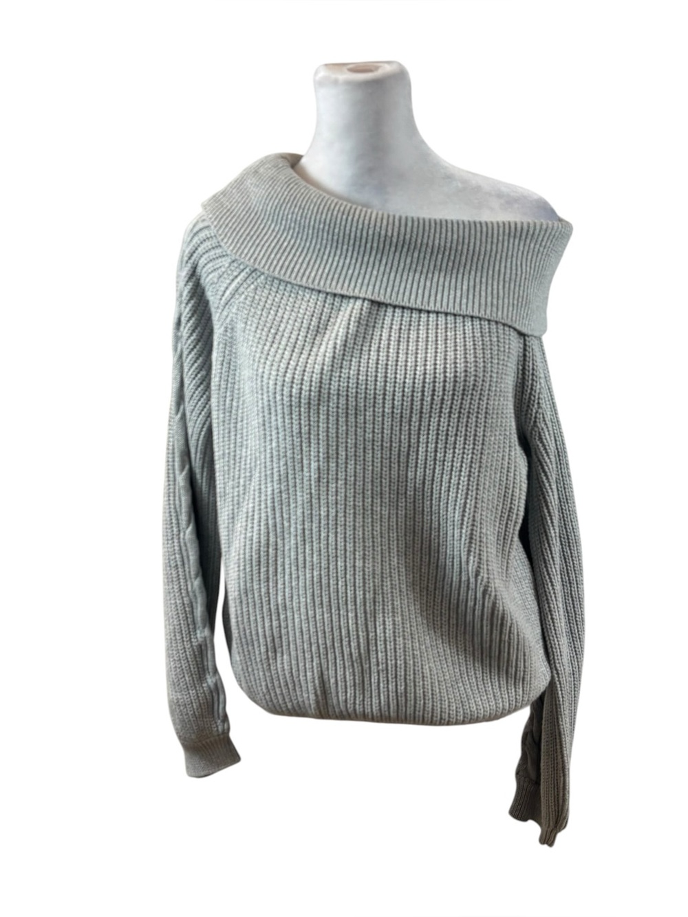 Brand new with Tags Bobi Black‎ Grey Off the Shoulder Sweater Size Medium